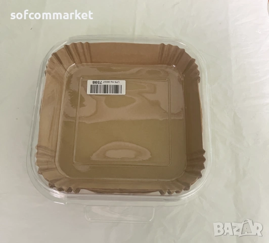 Незалепващи хартиени подложки за Air Fryer 5-8 л -  20 x 24 см – 100 бр. - топлоустойчиви до 240°C