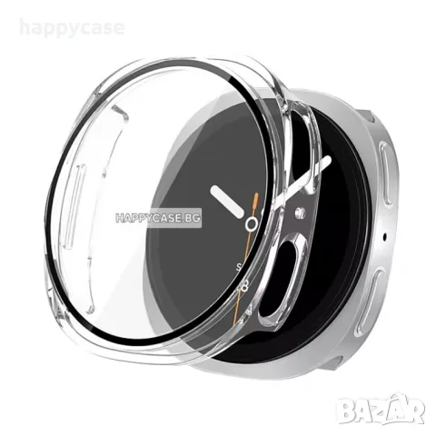 Samsung Galaxy Watch 9 44mm / Watch 9 40mm / 360° Твърд пластмасов кейс с вграден протектор за екран, снимка 5 - Смарт часовници - 55683496