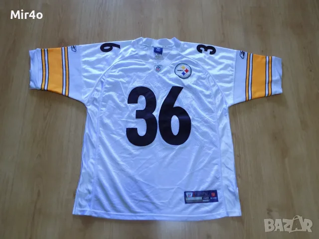 тениска pittsburgh steelers bettis # 36 NFL reebok eамерикански футбол мъжка оригинал размер 48