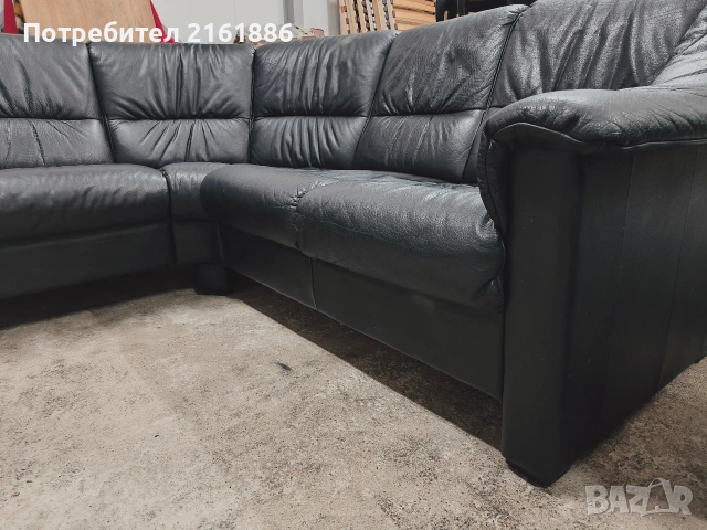 Ъглов диван от естествена кожа , снимка 5 - Дивани и мека мебел - 54100105