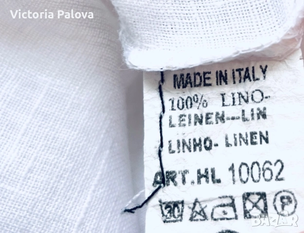 Италианска ленена риза с деликатна релефна текстура, снимка 11 - Ризи - 54020941