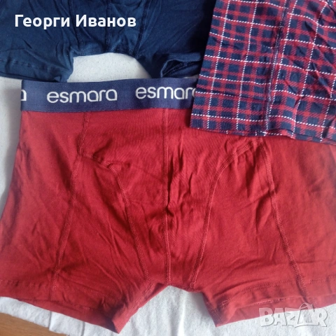 ЧИСТО НОВИ С ЕТИКЕТ M/L ESMARA НЕОБУВАНИ мъжки боксерки с грешен XL РАЗМЕР Men's Boxer Briefs Trunks, снимка 4 - Бельо - 54726482