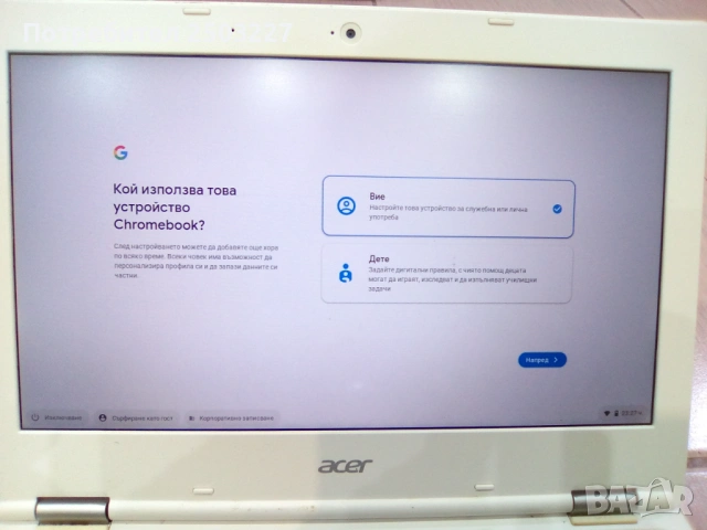 Acer ChromeBook 11 CB3-131-C8D2 11.6″ – Celeron 2.16GHz 2GB Ram 16GB eMMC, снимка 4 - Лаптопи за дома - 54577412