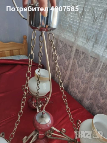 Продавам старинен полилей, снимка 6 - Полилеи - 54331118