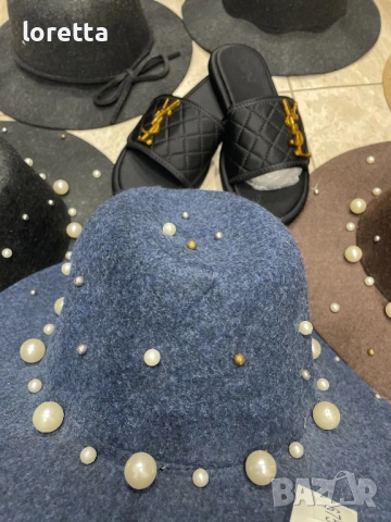 Калбойски шапки с перли , снимка 4 - Шапки - 54167249