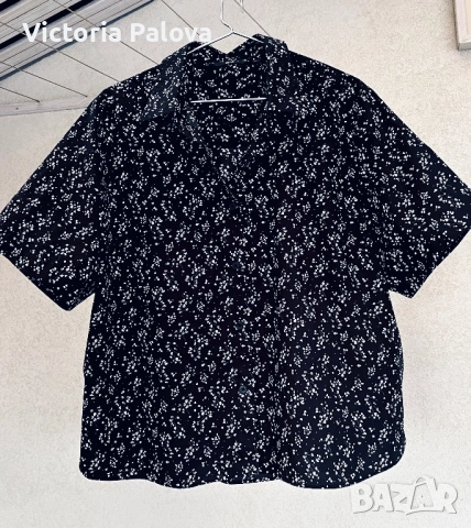 Маркова японска риза UNIQLO с милфльор принт, размер XL, снимка 8 - Ризи - 54647206