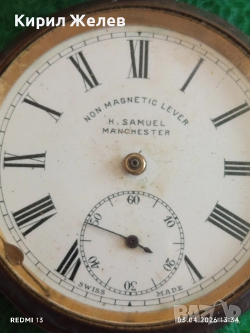 Джобен часовник H.Samuel Manchester рядък за КОЛЕКЦИОНЕРИ 35263, снимка 5 - Антикварни и старинни предмети - 54078042