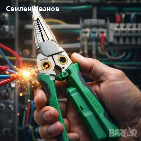 Многофункционални клещи за оголване на проводници, снимка 2 - Клещи - 54462407