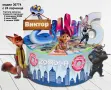 Картонена торта на тема "Зоотопия", снимка 2