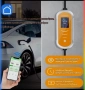 #Зарядно за електромобили ШУКО type 2 APP 5м Мобилно зарядно Преносимо зарядно3.5KW 16A Зарядно, снимка 3