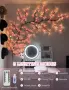 LED лампи за стена - клонки с черешов цвят, 8 режима, 144 LED, дистанционно, 2,3 м, снимка 3