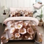 Флорален спален комплект с ластик 100% памук 200x230 / 180x200, снимка 10