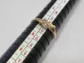 Дамски златен пръстен с ковани камъни, снимка 6