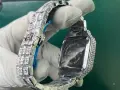 Cartier Santos Iced Мъжки Часовник С Диаманти И Дата Код Chronolux54, снимка 2