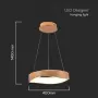 LED Полилей 18W Дизайн Дърво + Бяло Тяло Ф400mm Топло Бяла Светлина, снимка 4