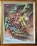 Картина "Кораб", сюрреализъм, худ. Л. Ников, 1993 г., снимка 1