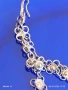 Винтидж Арабски пръстен - гривна посребрена с филигранни цветя и звънчета 23641, снимка 4