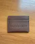 Кожено портмоне тип card holder, Burberry, тъмно кафяво, снимка 2