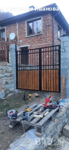 Огради от метална конструкция и масивно дърво, снимка 5 - Огради и мрежи - 54648771