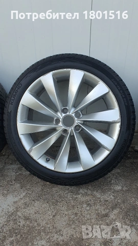 VW Interlagos джанти 18 с нови зимни гуми, снимка 5 - Гуми и джанти - 54875538