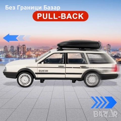 Нова Колекционерска количка Santana Wagon 1:32 Pull Back метален модел автомобил със звук и светлини, снимка 3 - Коли, камиони, мотори, писти - 54525731