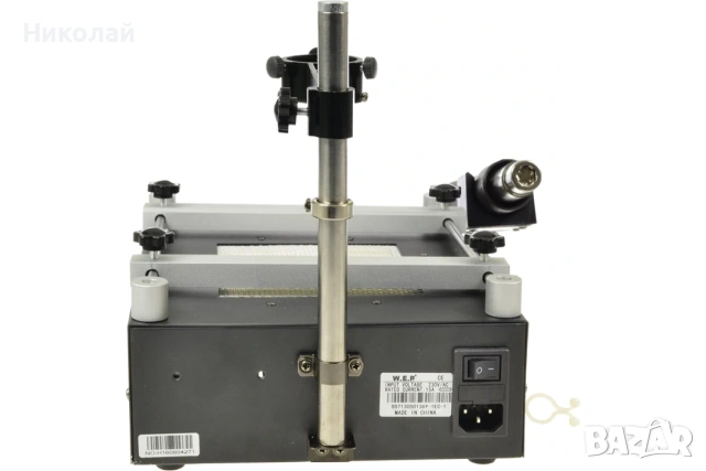 Станция за запояване WEP 853AAA IR нагревател 120x120mm, горещ въздух с държач, поялник, снимка 9 - Друга електроника - 55146576