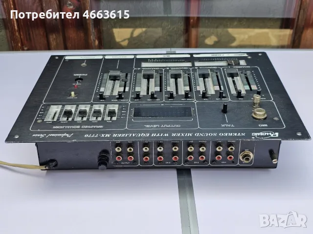 Стерео мишпулт Phonic MX-7770 с еквалайзер – Vintage DJ Mixer, снимка 2 - Ресийвъри, усилватели, смесителни пултове - 55682293