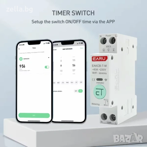 Монофазен WiFi електромер Tuya | Защита от пренапрежение 63A | Smart Home Alexa Google 10331, снимка 6 - Друга електроника - 54672320