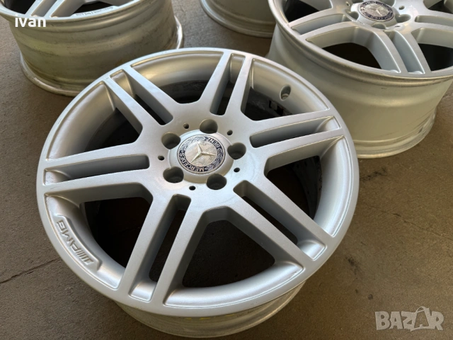 4 бр. оригинални алуминиеви джанти Mercedes AMG 17 цола 5x112 , централен отвор 66.6, снимка 9 - Гуми и джанти - 54852652