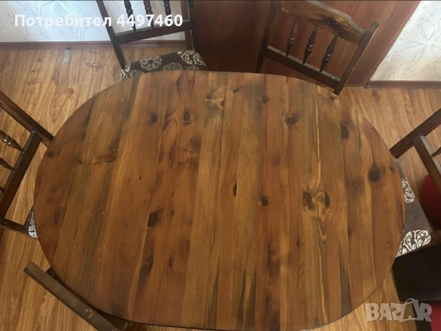 Маса с 4 стола, снимка 2 - Маси - 54319607