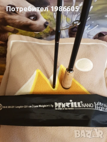 Спининг въдица Penzill Nano Kork UL, 221 см, 1-7 гр., снимка 3 - Въдици - 54152312