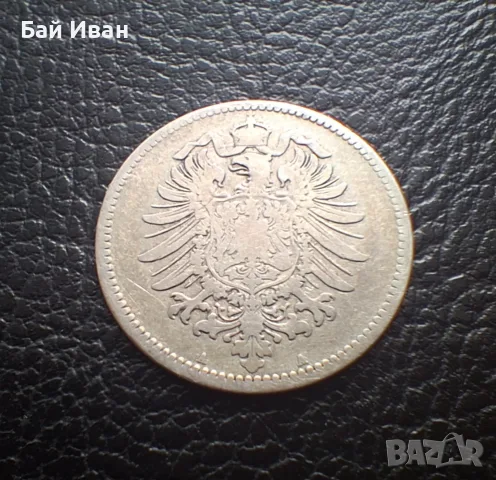 Стара сребърна монета 1 марка 1876 г. буква А - Германска империя -доста стара !, снимка 13 - Нумизматика и бонистика - 55306626
