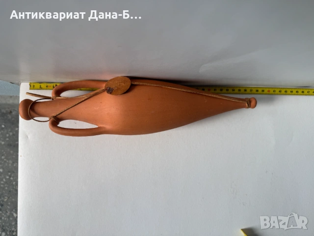 Ретро керамична амфора за вино/зехтин – Битова керамика, Сувенир от Гърция, снимка 3 - Антикварни и старинни предмети - 54238257