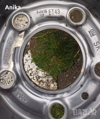 15 цола резервна гума Opel , снимка 3 - Гуми и джанти - 53966260