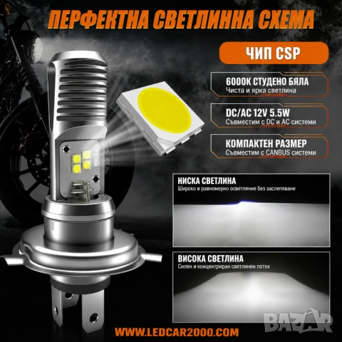 OSRAM HS1 LED КРУШКА ЗА МОТОР H4  AC DC 12V, снимка 2 - Аксесоари и консумативи - 38134332