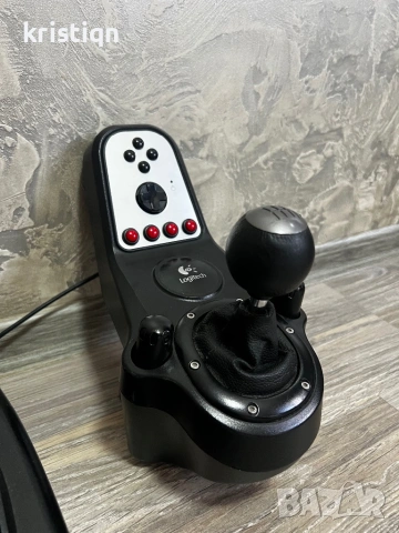 Logitech g27+shifter, снимка 5 - Джойстици и геймпадове - 54617084