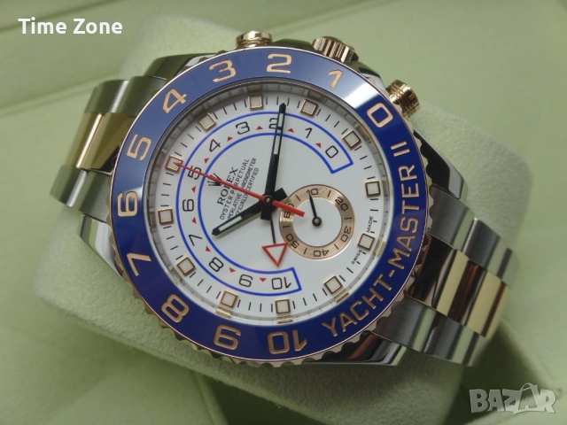 Rolex Yacht-Master II 44mm Two-Tone Rose Gold White Dial Ceramic Automatic Различни Варианти, снимка 3 - Мъжки - 54047638