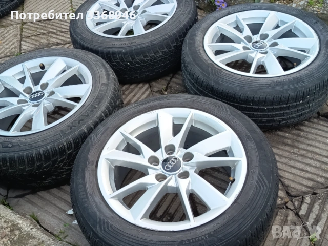 Комплект джанти Audi с гуми 16" 5х112 , снимка 4 - Гуми и джанти - 54795679
