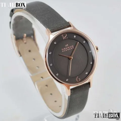 Skagen Anita Gray Leather SKW2267, снимка 2 - Дамски - 55351049