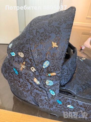 Кош за новородено Cybex Priam/e-Priam Lux Carry Cot – Jewels of Nature, снимка 4 - За бебешки колички - 54818170