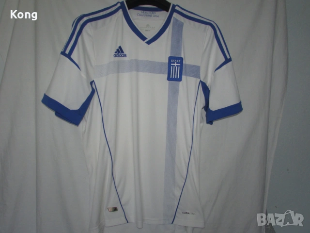 винтидж фланелка Adidas Greece Гърция Адидас футболна тениска Левски Бристъл Роувърс Англия  , снимка 3 - Футбол - 54916111