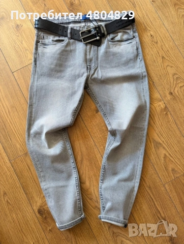 Мъжки сиви дънки ZARA, снимка 8 - Дънки - 54369834