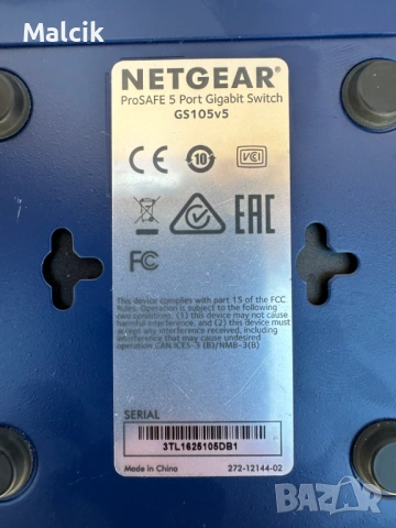 Гигабитов Суич Netgear GS 105 , снимка 4 - Суичове - 54937114