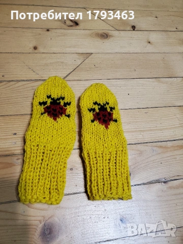 Ръчно плетени детски чорапи от вълна, ходило 15см., снимка 13 - Чорапи - 41115280