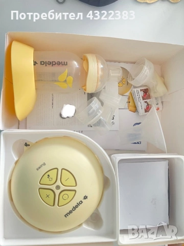 Medela Swing електрическа помпа за кърма – напълно изправна, с кутия и аксесоари, снимка 8 - Помпи за кърма - 54842870