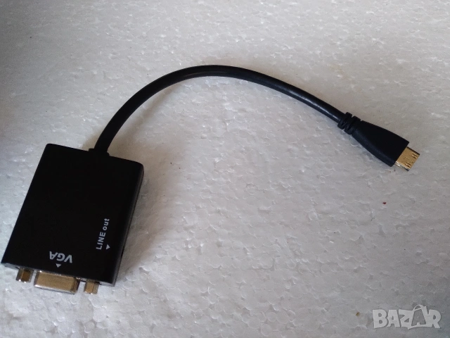 Преходник MiniHDMI към VGA, снимка 3 - Кабели и адаптери - 55057795