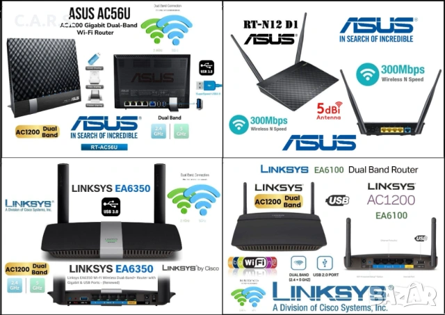 Wi-Fi Рутери TP-Link, ASUS и Linksys - Dual-Band