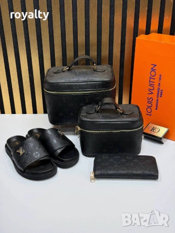 Louis Vuitton Нов Дамски Черен Комплект , снимка 7 - Чанти - 54646655