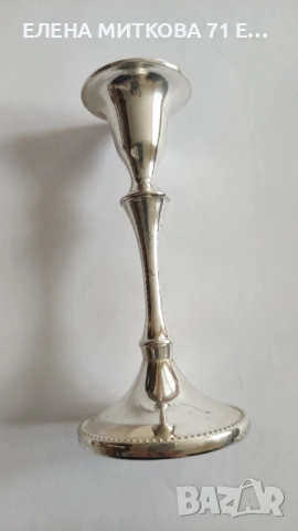Двойка елегантни посребрени свещници, снимка 3 - Декорация за дома - 53396848