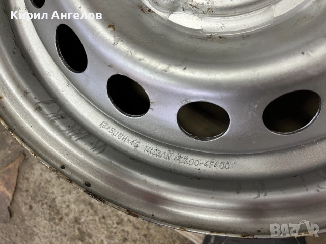 Железни джанти 13 цола за Nissan Micra, снимка 6 - Гуми и джанти - 54457458